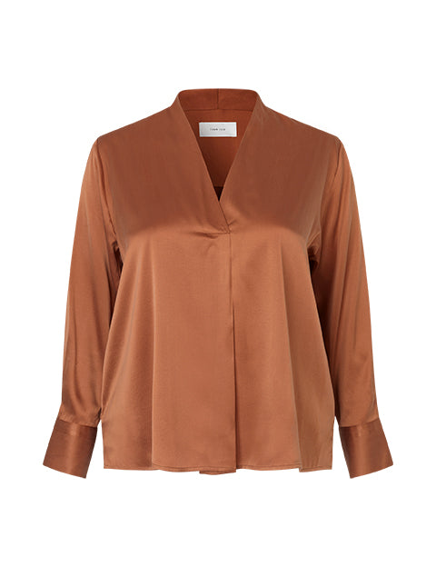 Plus size silk shirt